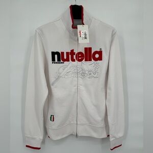 Nutella Ferrero Cotton Sweat Jacket White/Red NEW size XL Unisex Europe